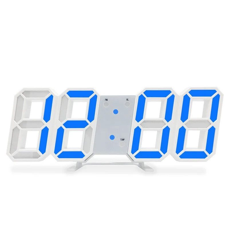 Other Einfache Mode Elektronische Uhr 3D Leuchtende Digitaluhr Sprachaktivierte Stille Wecker Kreative Desktop Uhr 5