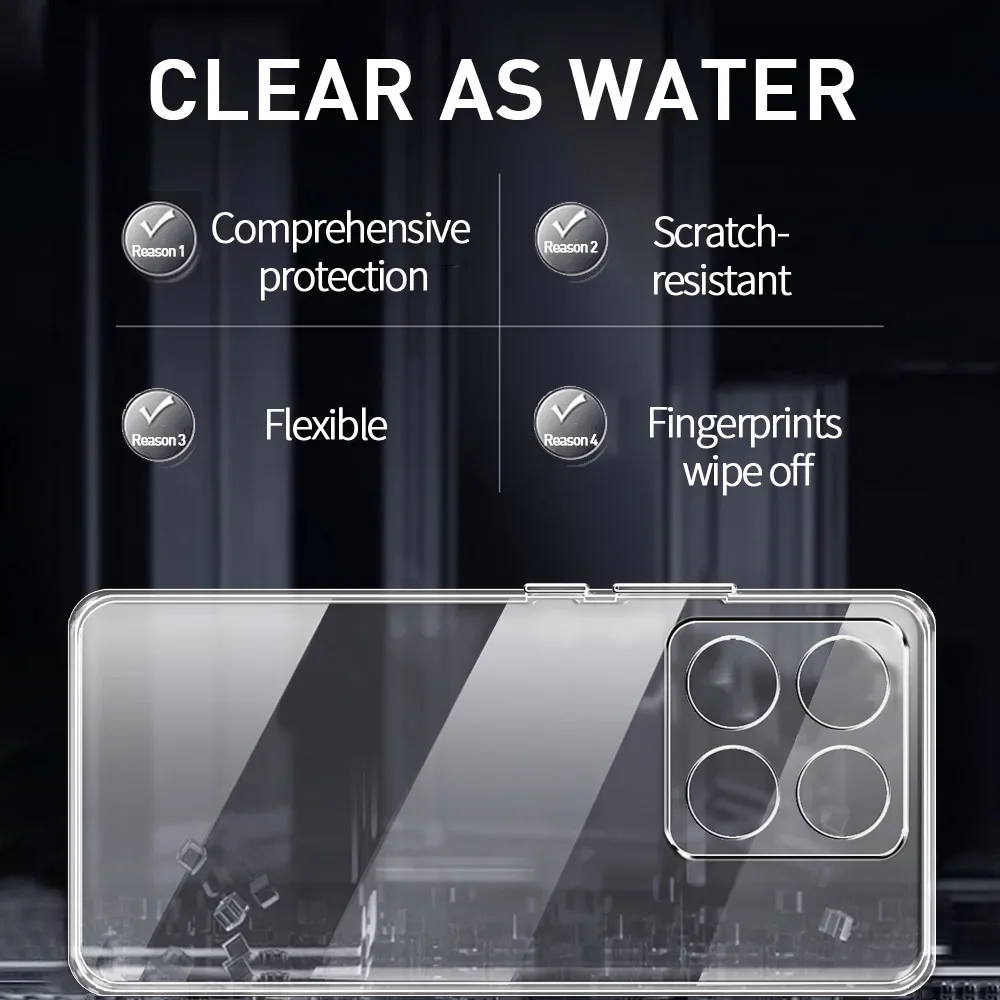 Para xiaomi 15t pro ultra-fino transparente silicone macio caso de telefone para xiaomi mi 15t capa para 15tpro claro tpu protetor pára-choques