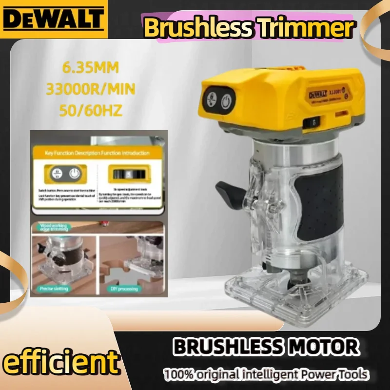 

Беспроводной электрический триммер DeWALT 33000 об/мин, бесщеточный, для обработки дерева, фрезерования, гравировки и нарезки пазов
