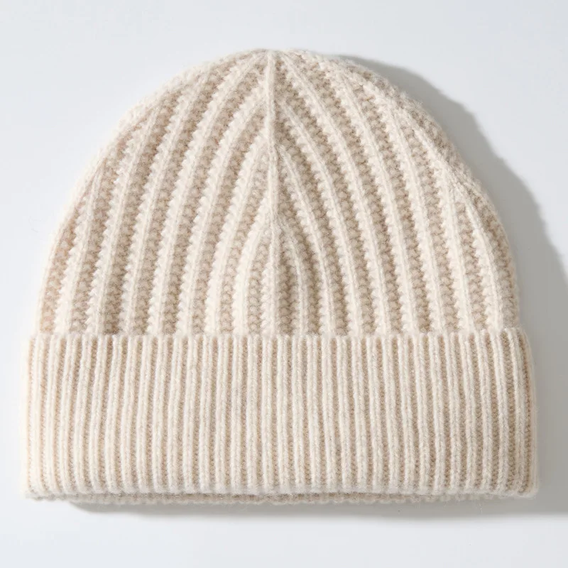 Women's Beanie Luxury Chunky Knit Beanie Hat Winter Wool Cap Skull Hat Fashion Fall Winter New view 4