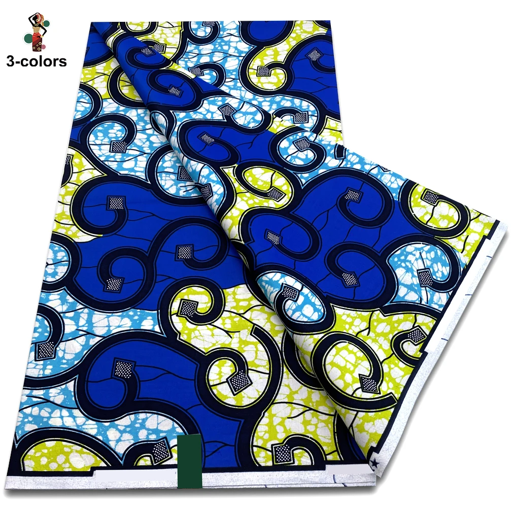 

Newest African Wax Print Fabric 100% Cotton Soft Dresses 2025 African Ankara Wax Fabric Real Nigeria Women Pagne Wedding Dresses