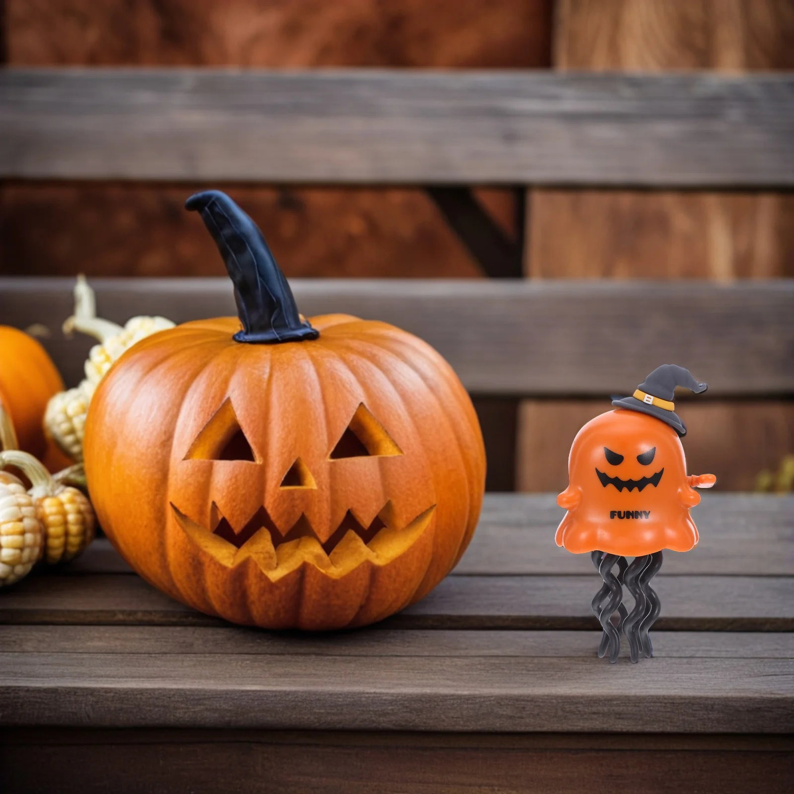 

Pumpkin Head Halloween Interactive Crawling Ghost Moving Sea Animal Figure Kids Spooky Party Favor