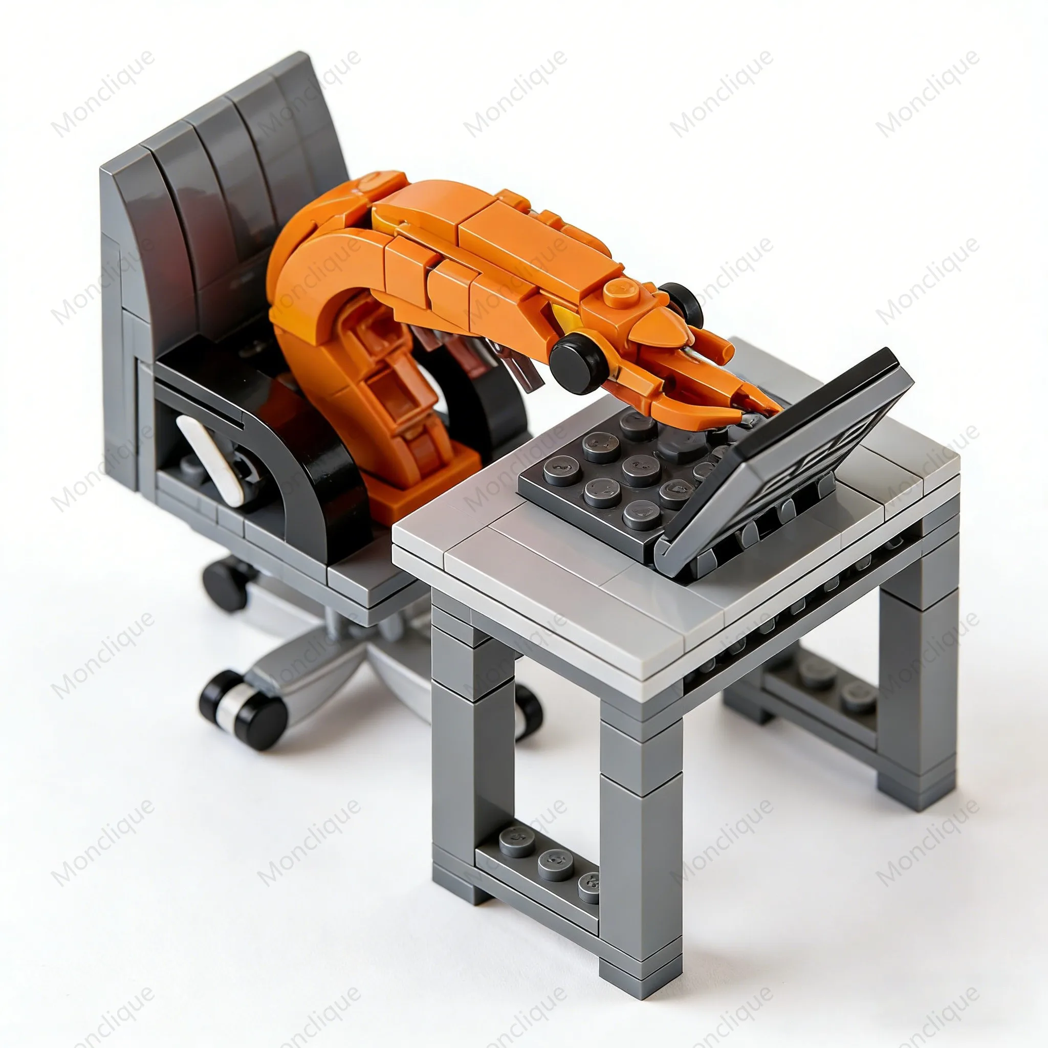 1/2 Piezas de Bloques de Construcción para Ensamblar, Modelo de Camarón, Bloques de Construcción de Camarón, Juguete de Ejercicio Práctico, Decoración de Escritorio, Juguete Creativo