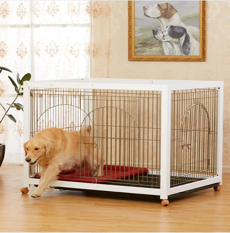 Yitongju new solid wood dog cage indoor luxury dog villa large, medium and small Shiba Inu Corgi pet kennel cage