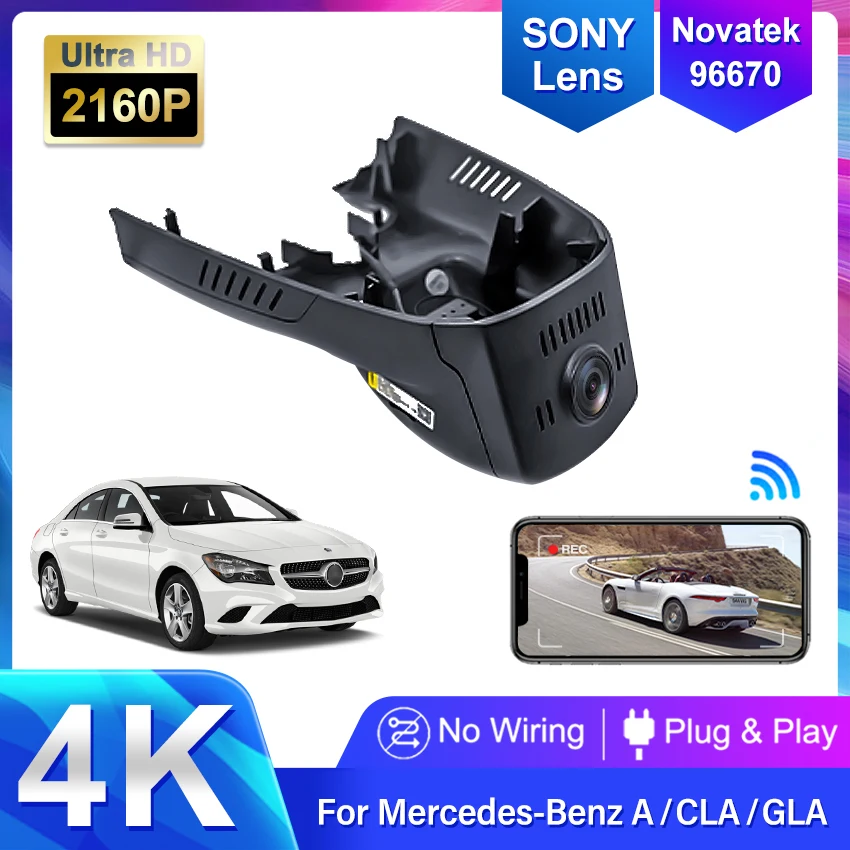 

4K 2160P Hidden WIFI Car Dvr Dash Cam for Mercedes Benz GLA x156 for Mercedes Benz CLA w117 for Mercedes Benz A Class w176 w177