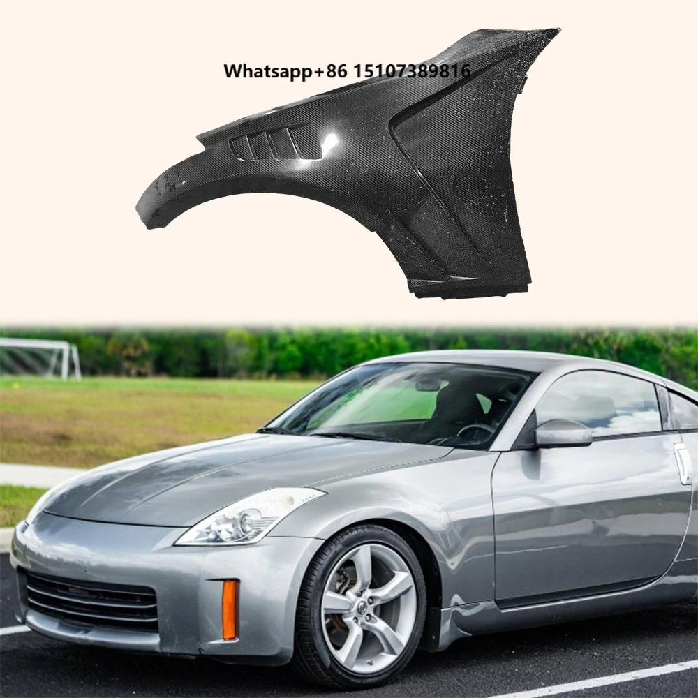 For 350Z Z Fairlady Z33 02-08 Carbon CSE Style Front Side Vented Fender