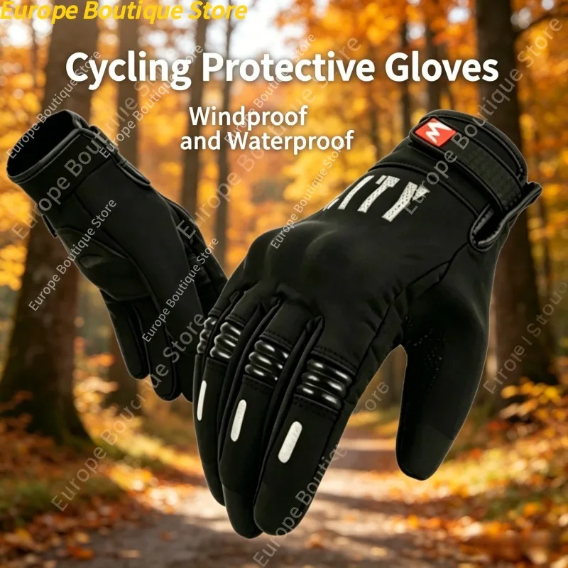 Fall Winter Motorcycle Gloves Anti Fall Wear Resistant Waterproof Windproof Warm Touch Screen Racing Equipment For Men
