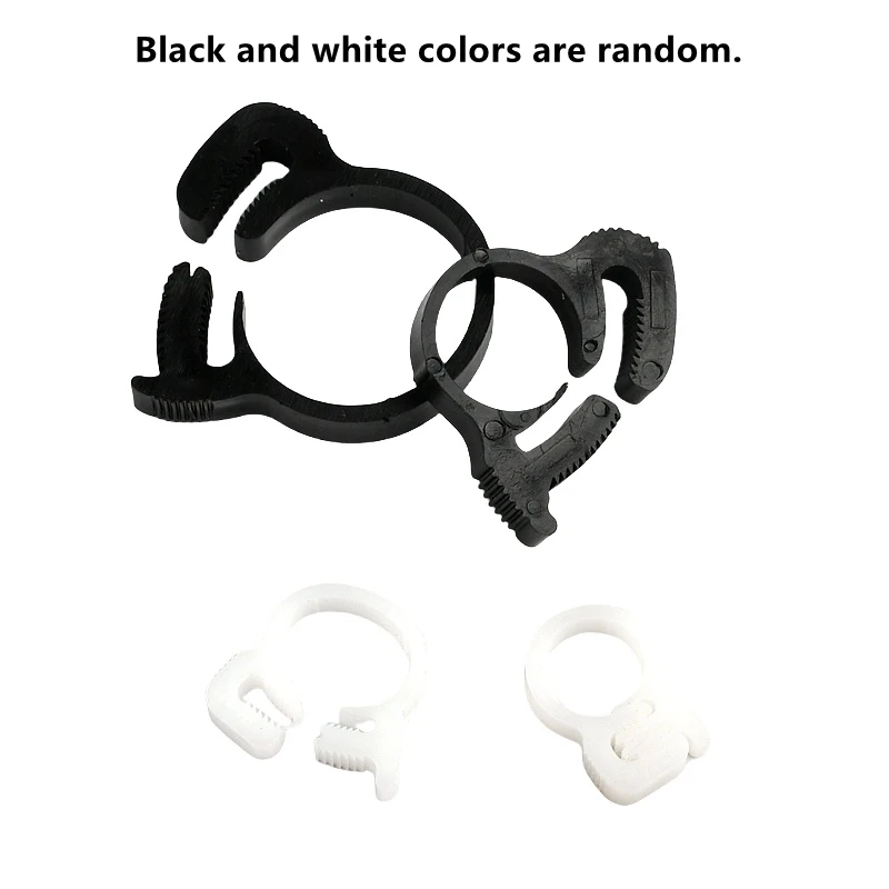 1~5PCS White Black Hose Clamp Plastic Line Water Pipe Strong Clip Fuel Air Tube Fitting Plastic Pipe Hose Clamp Plastic Fastener