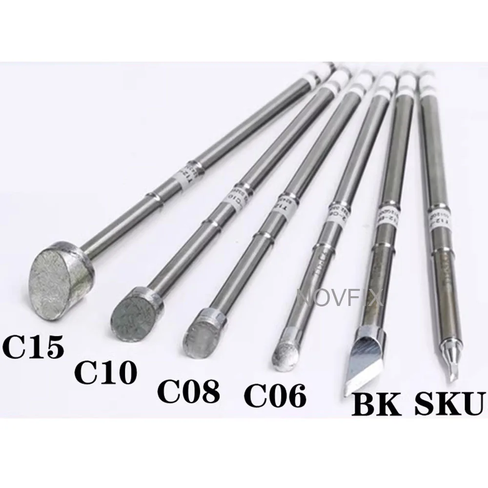 T12 납땜 인두 팁 용접 인두 T12-BK/SKU C6/C8/C10 OLED 및 STC-LED T12 납땜 스테이션 7s 용융 주석 P9/M8/9501 핸들