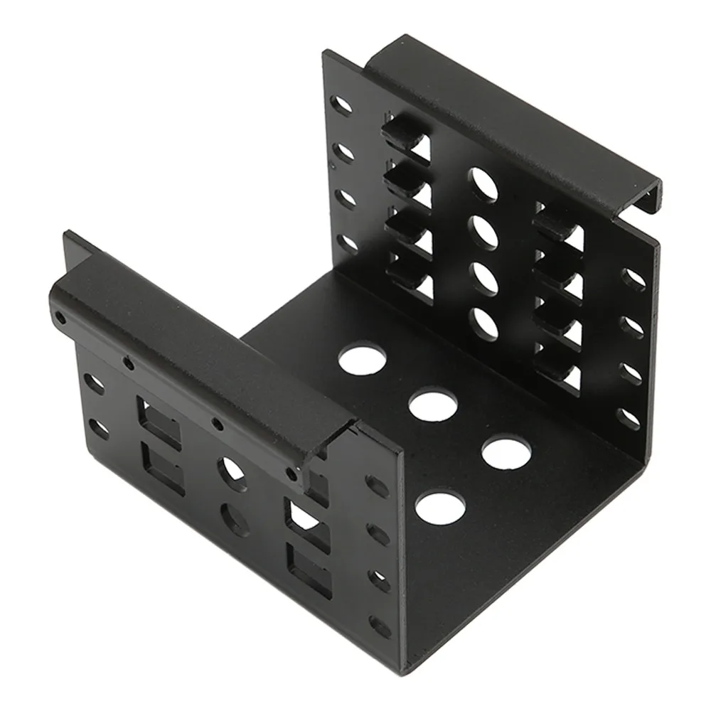 Aluminium Alloy 2.5in HDD Mounting Rack High Hardness Black Color Hard Drive Cage Hollow Design Mounting Adapter Server Rack