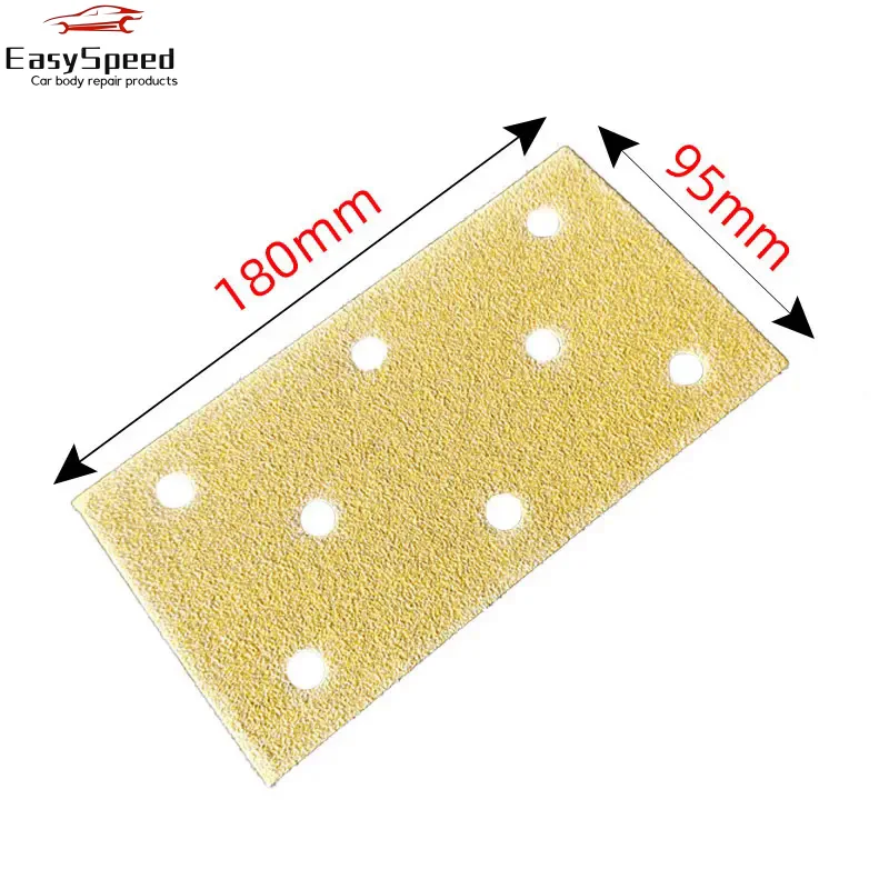 Rectangular Sandpaper 95/180mm Self-adhesive Flocking Pneumatic Dry Grinder For Polishing Putty