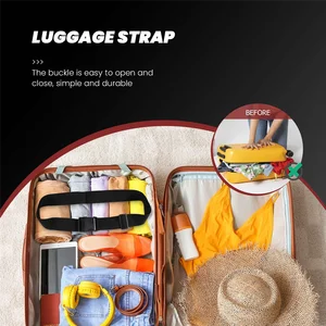 ABQR Luggage Belt Strap Belt Cord Rope Black for Suitcase Travel Bag 2M