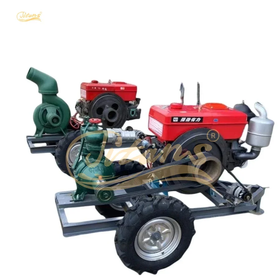 Portable New Metal 35hp Dieel Water Pump Big Power with Wheel for 80m Rain Sprinkler and Farm Irrigation System