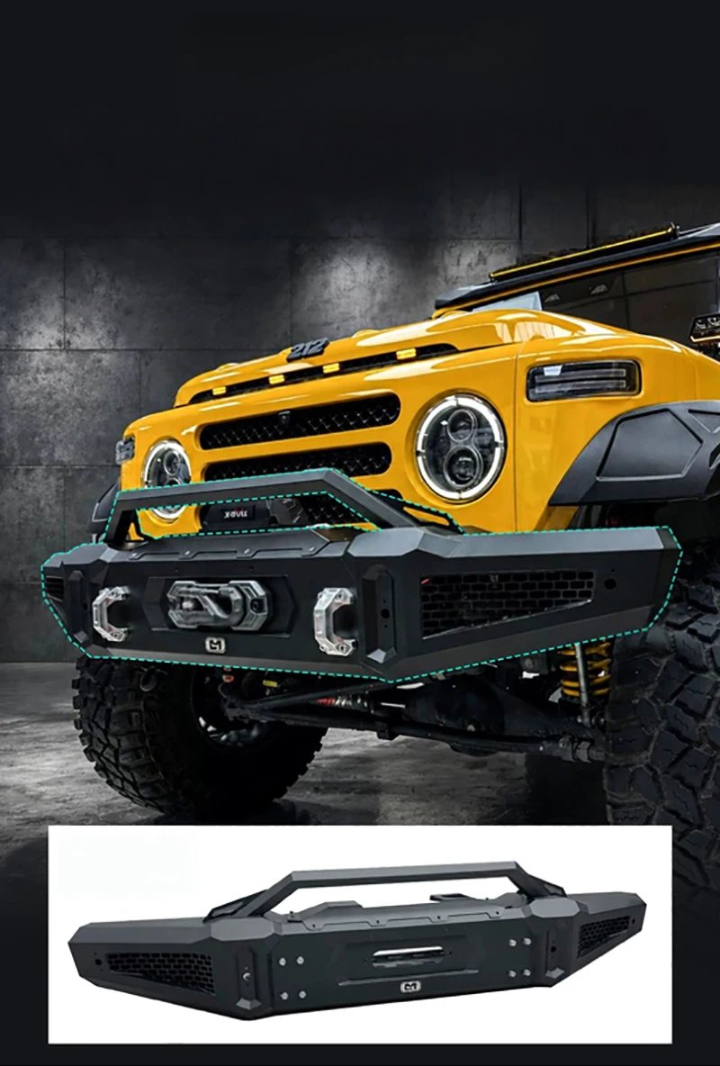 Car Front Bumper Fit for BAIC 212 T01 2024 2025 2026 Modified Car Knight Kit Off-road Front Competitive Iron Bar Accessories