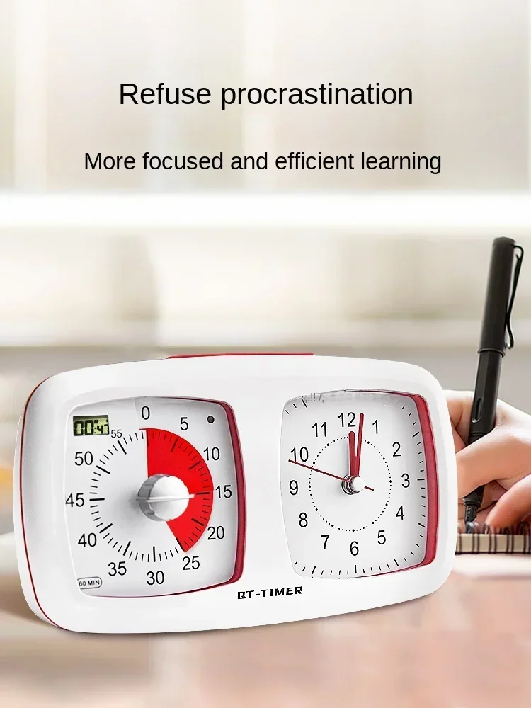 Durable and sturdy Student Only Children Learning Self-Discipline Inverted Alarm Clock Timing Reminder Time Manager