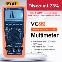 VICI VC99 3 6/7 Auto range digital multimeter 1000V 20A DC AC voltage current Resistance Capacitance tester