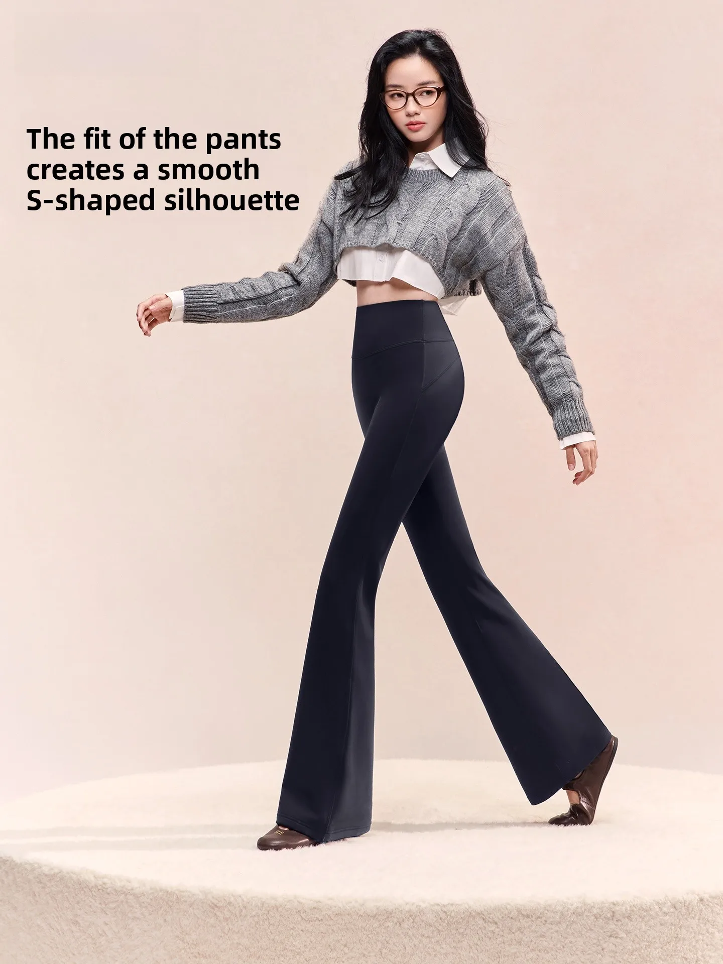 

Женские расклешенные брюки для йоги Bla Fce с подкладкой, с высокой талией, из нейлона, повседневные, спортивные, микро-расклешенные брюки