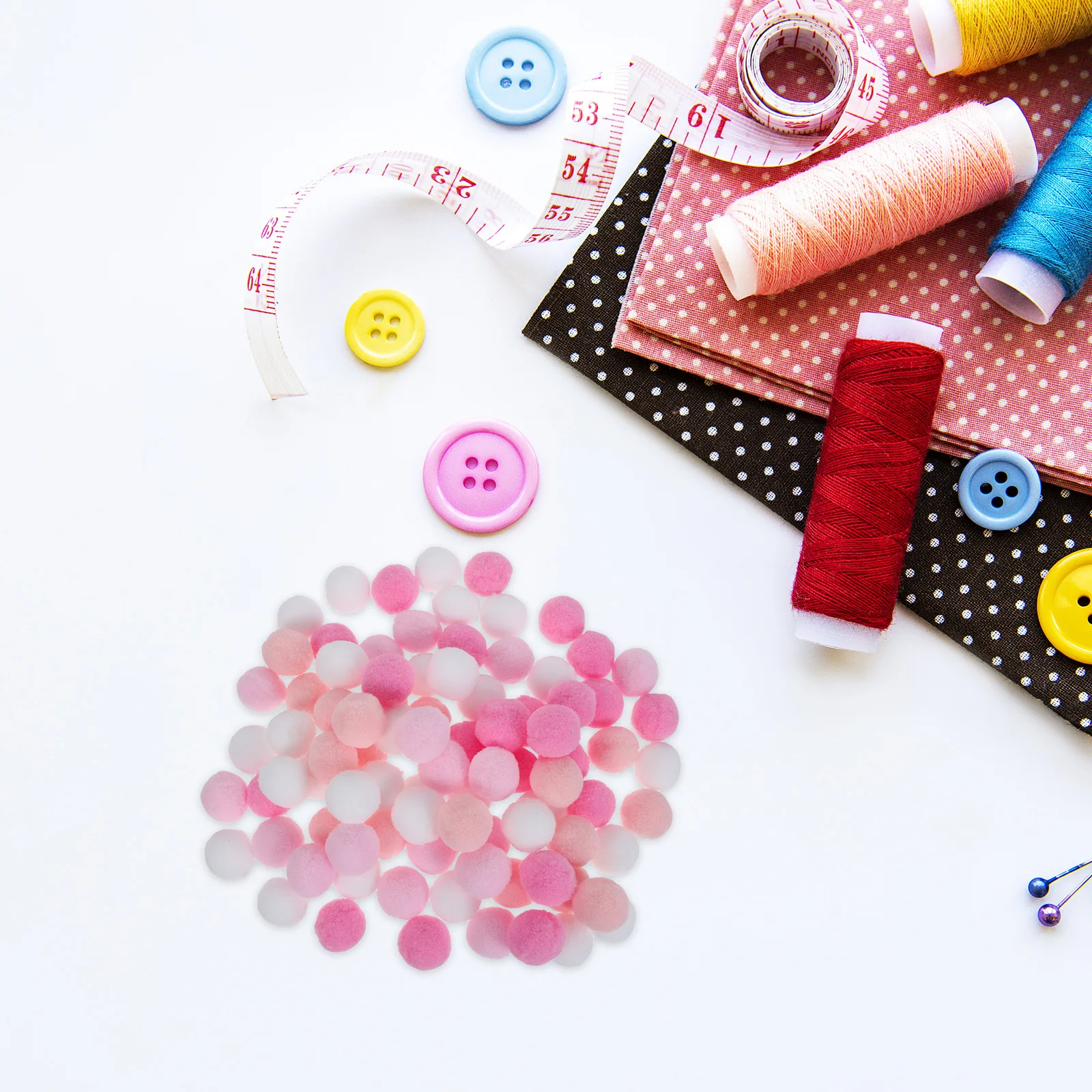 200pcs Polyester Pompoms 2.5Cm Mini Pom Poms For Crafts Soft Craft Decoration Bulk Diy Art Projects Party Decorations