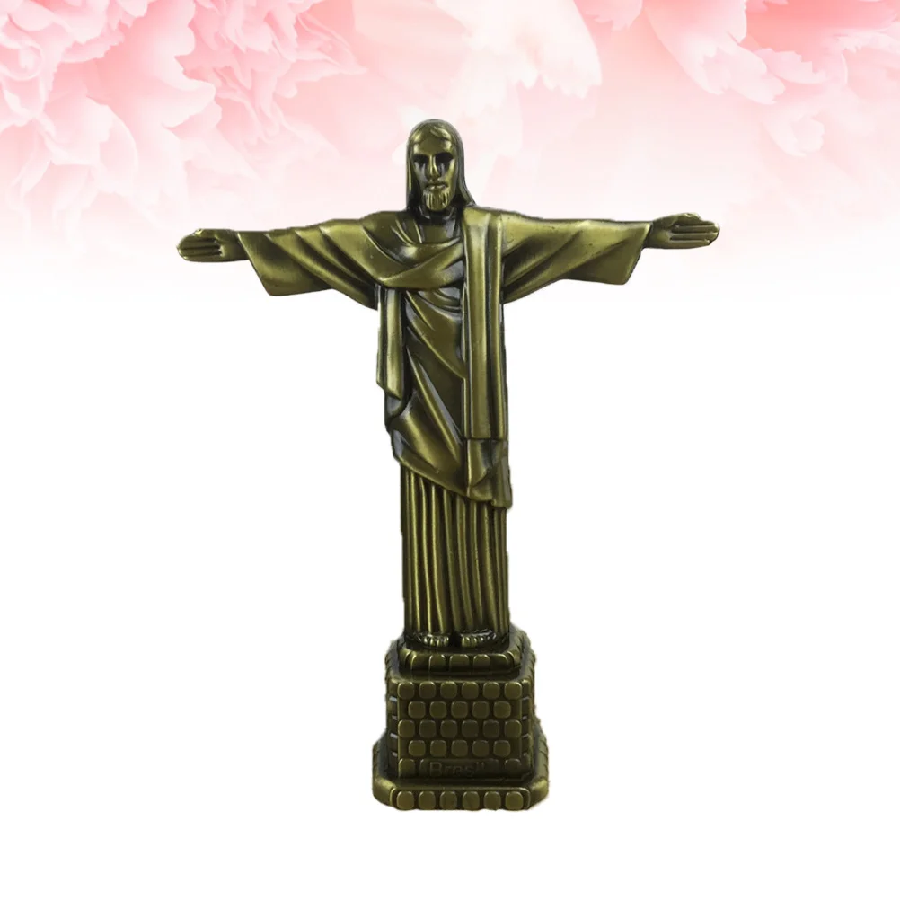 

Religious Jesus Figure Statue Hand Printed Bronze Ornament for Living Room Bedroom Office Church Decoration Gift