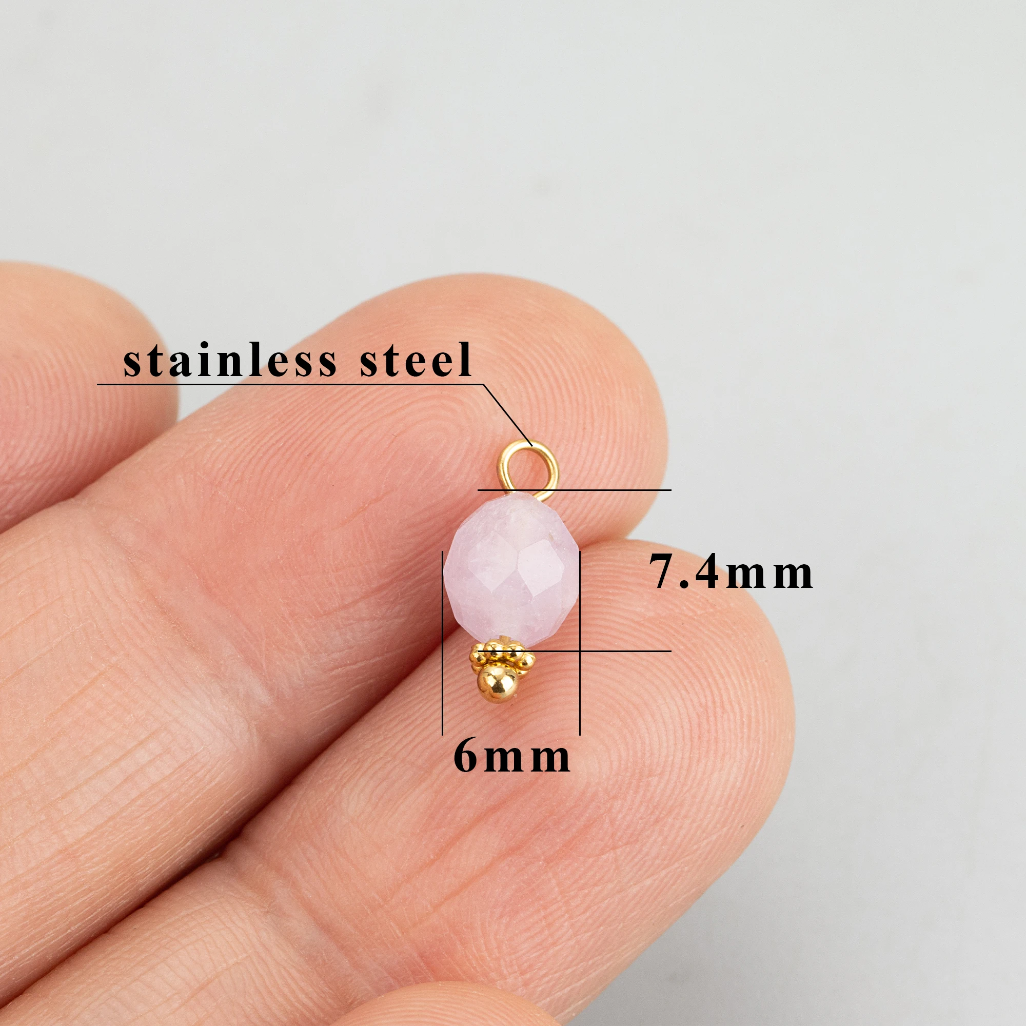 GUFEATHER, 10 Stück/Los, MG75, Schmuckzubehör, Edelstahl, Naturstein, Charms, handgefertigt, Schmuckherstellung, DIY-Anhänger