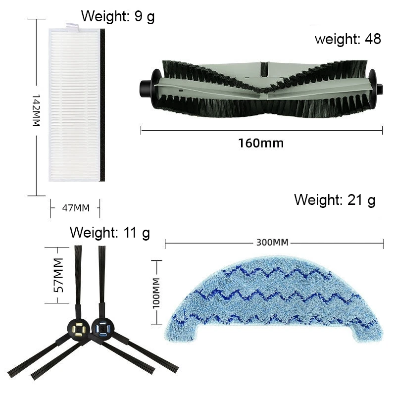 Rullo Spazzola Laterale Principale Filtro HEPA Mop Panno di Ricambio Per Ilife X787 A7 A9 A9S X800 X785 Robot Aspirapolvere Parti