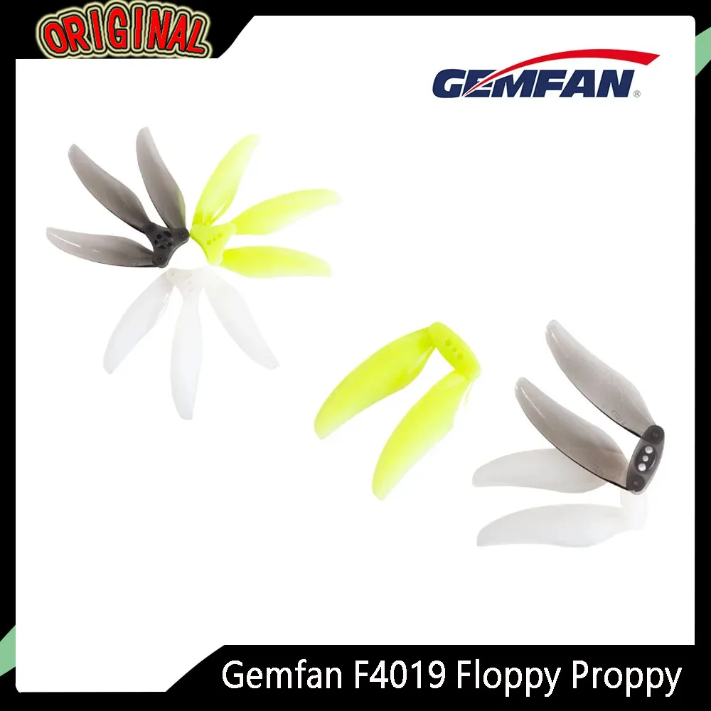 Gemfan F4019 Floppy Proppy 4-inch Folding Props - 2/3-Blade, 3 Holes CW/CCW, 2Pairs (4Pair/Lot Avail)