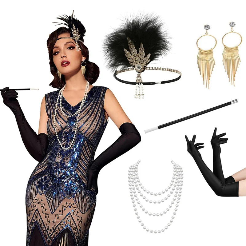 Women's Accessories Fancy Dress Accessories 20's Girl Costume 1920S Set Jewellery