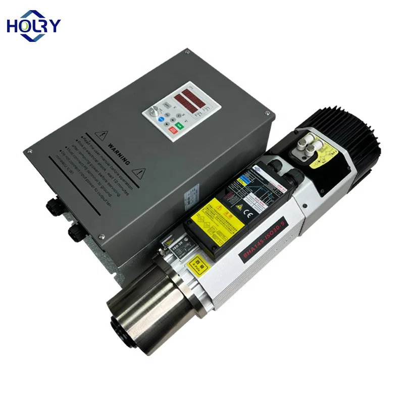 Holry air cooling ATC motor spindle 9kw 24000rpm ATC Spindle ISO30 220v 380v Air-Cooled Spindle Motor For Wood Carving machine