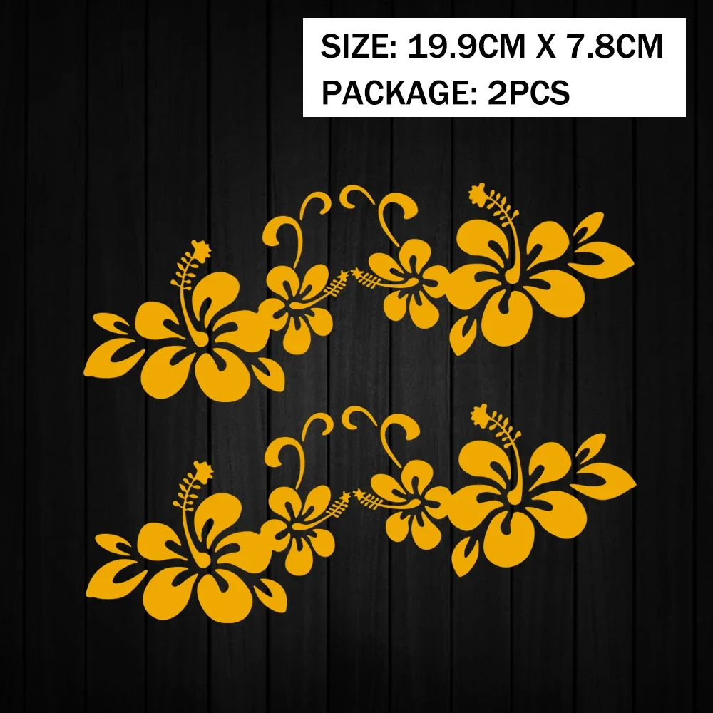 Voor Honda Toyota Hawaiiaanse Hibiscus Bloemvorm Reflecterende Motorfiets Scooter Elektrische Helm Body Window Voorruit Auto Sticker