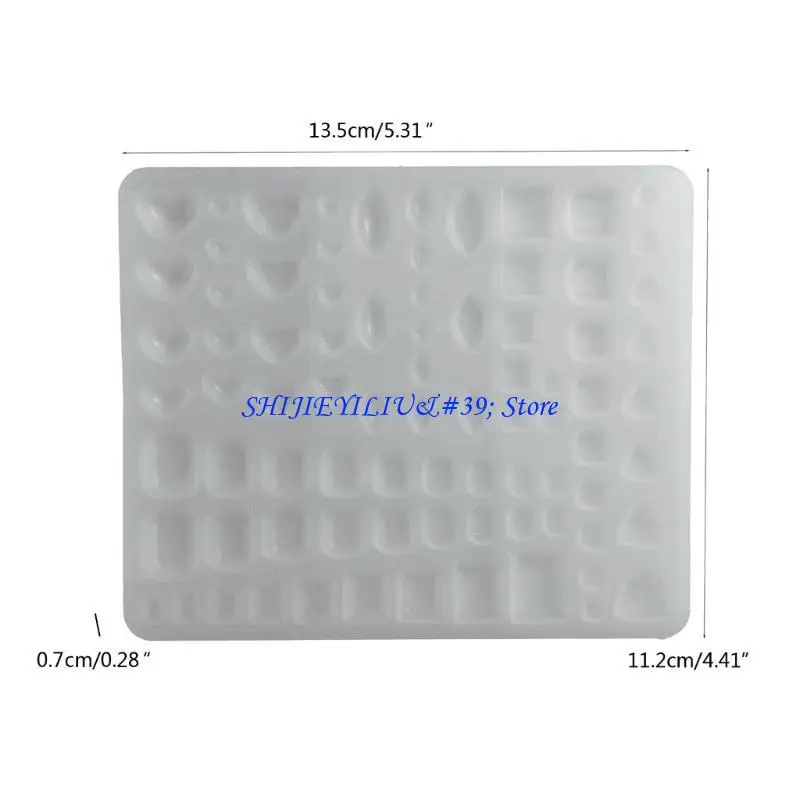 E21F Heart Square Crystal Moldant Resin Mold Ice Cubes Silicone Mold Diy-Jewelry
