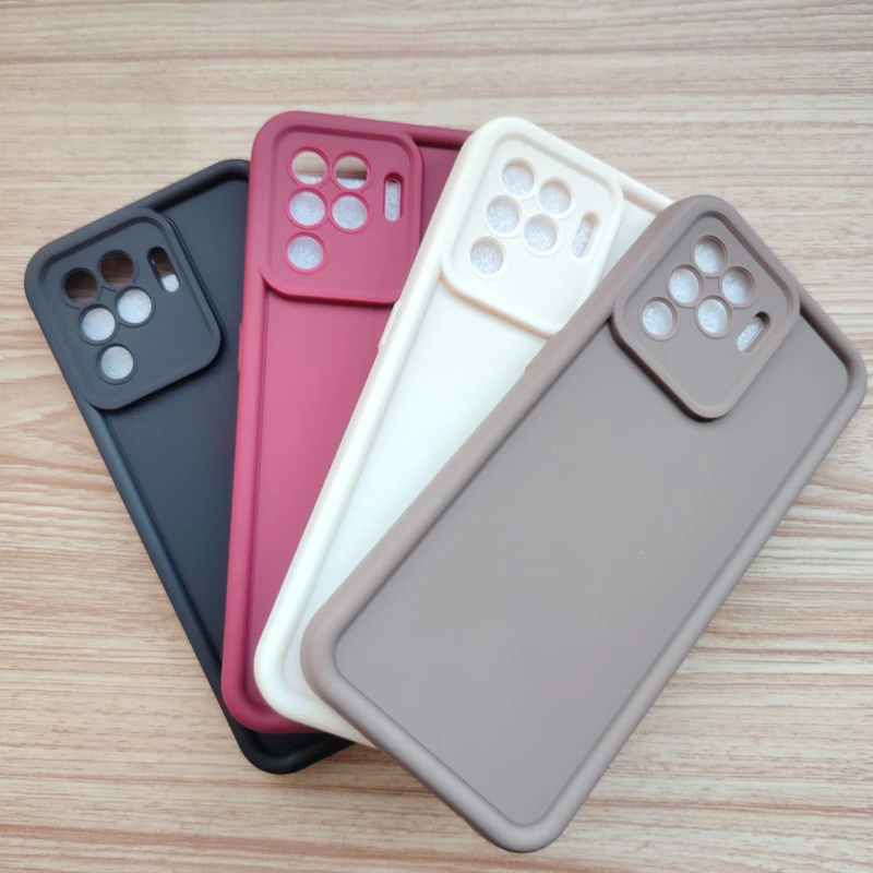Para OPPO F19 Pro funda OPPO A94 4G funda de teléfono oppo Reno5 F OPPO Reno5 lite funda protectora trasera mate a prueba de golpes sensación de piel