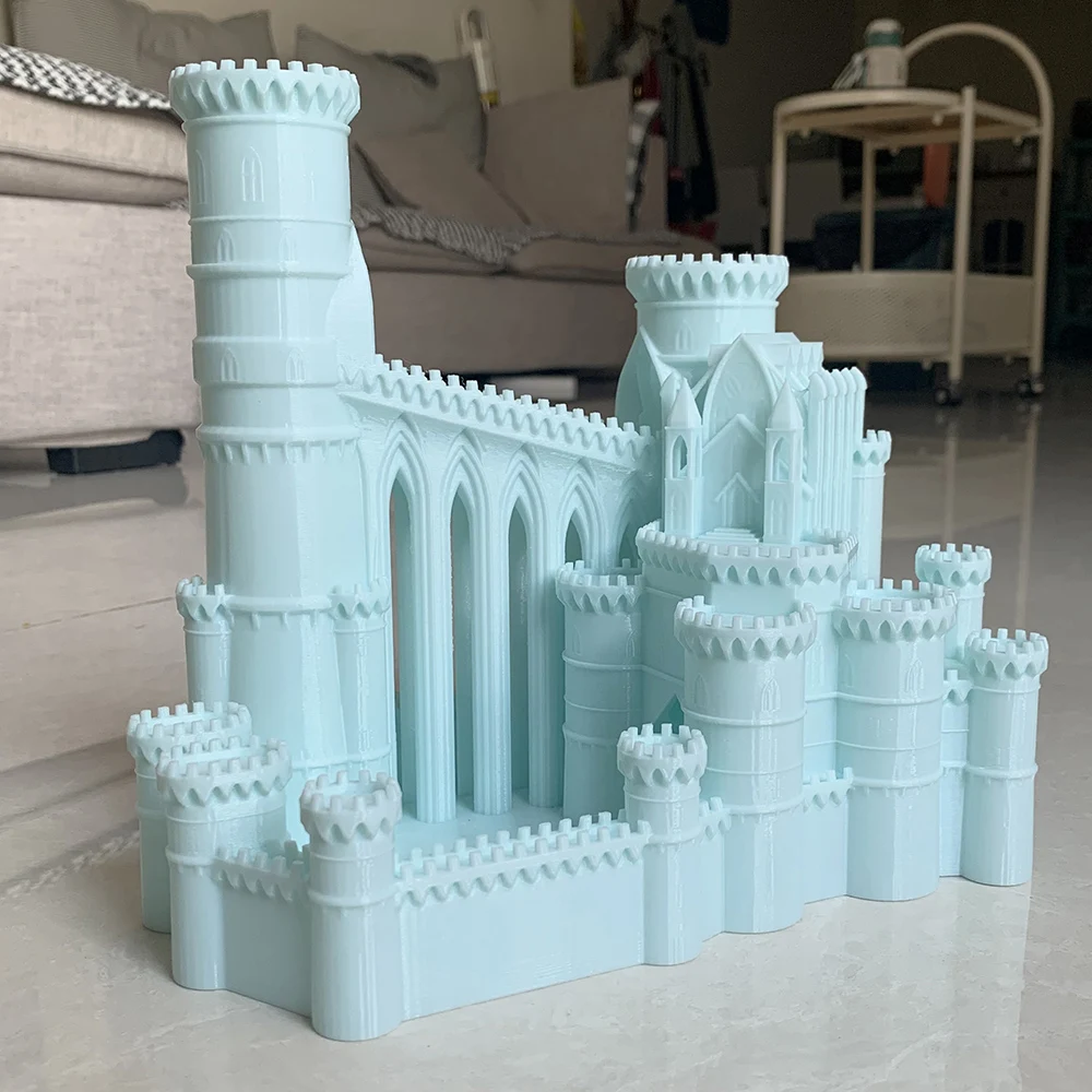 Ice Castle Dice Tower 3D Printed Tabletop Gaming Tower Dice Tower Tray for DND Board Game D&D RPG Desk Decoration