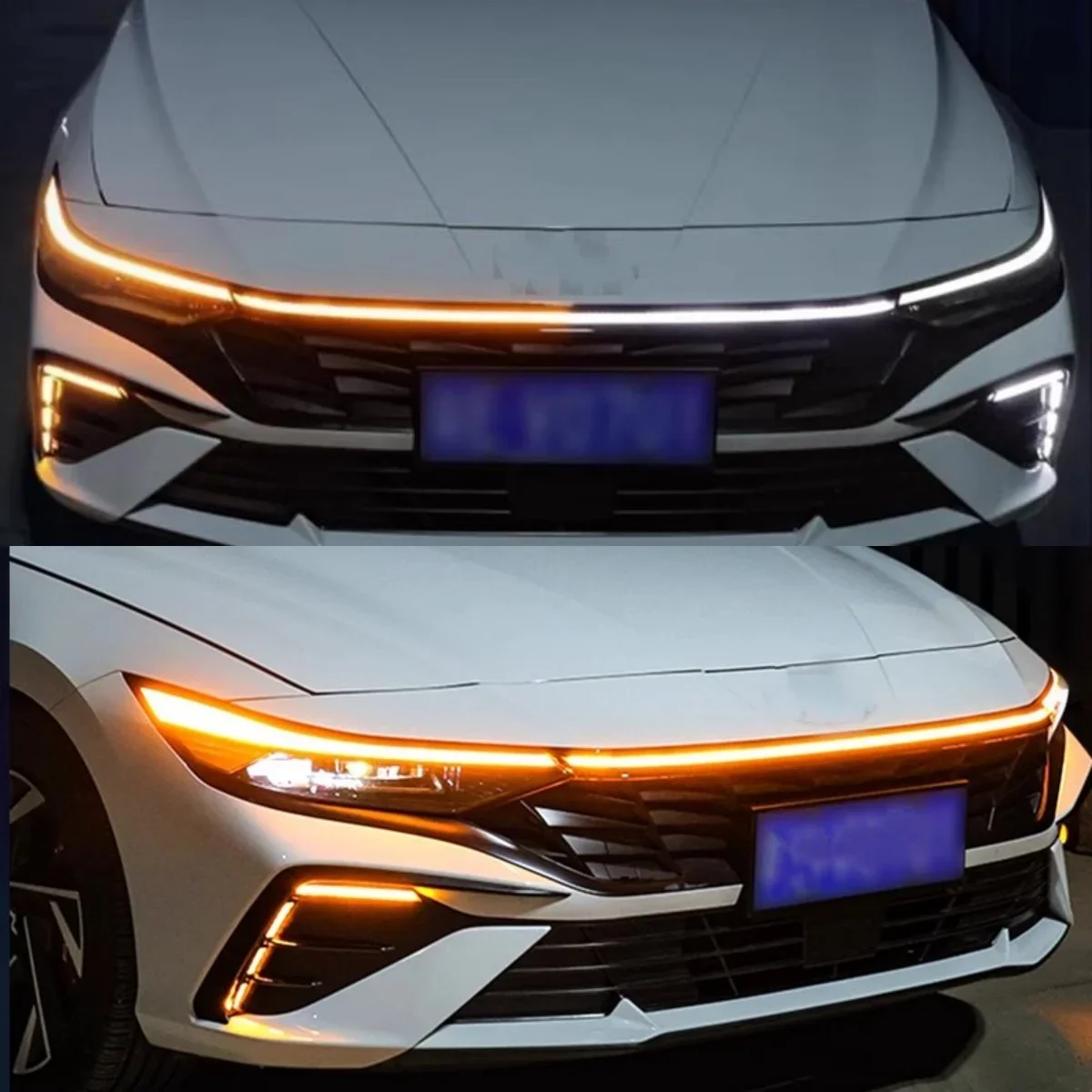 

CustomizedCar Through Engine Hood Lamp Rear Center Car Light Assembly For Hyundai Elantra 2023-24 Modified Turn signa Auto Acces