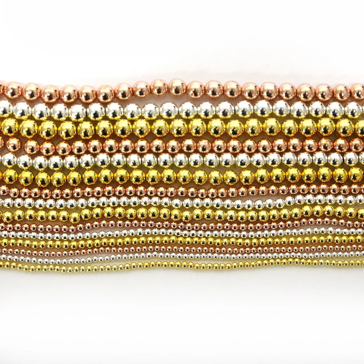

Natural Stone Beads Rose Gold Hematite Beads Round Loose Spacer Beads For Jewelry Making Diy Necklace Bracelet Earrings