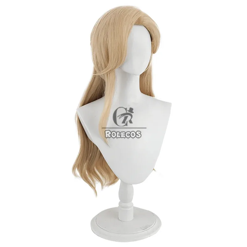ROLECOS Naraka Bladepoint Prelude Cyra Cosplay Wigs Prelude Cyra 70cm Long Wavy Blonde Wig Heat Resistant Synthetic Hair