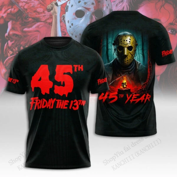 هالوين جيسون فورهيس ثلاثية الأبعاد تي شيرت مطبوع الرجال النساء موضة قصيرة الأكمام المتضخم التي شيرت الاطفال بلايز المحملة الجمعة 13th الملابس