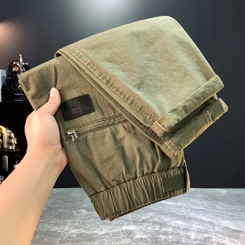 Повседневные рабочие брюки в стиле ретро, мужские летние брюки 2025 года, новые модные крутые и свободные удобные повседневные брюки в японском стиле