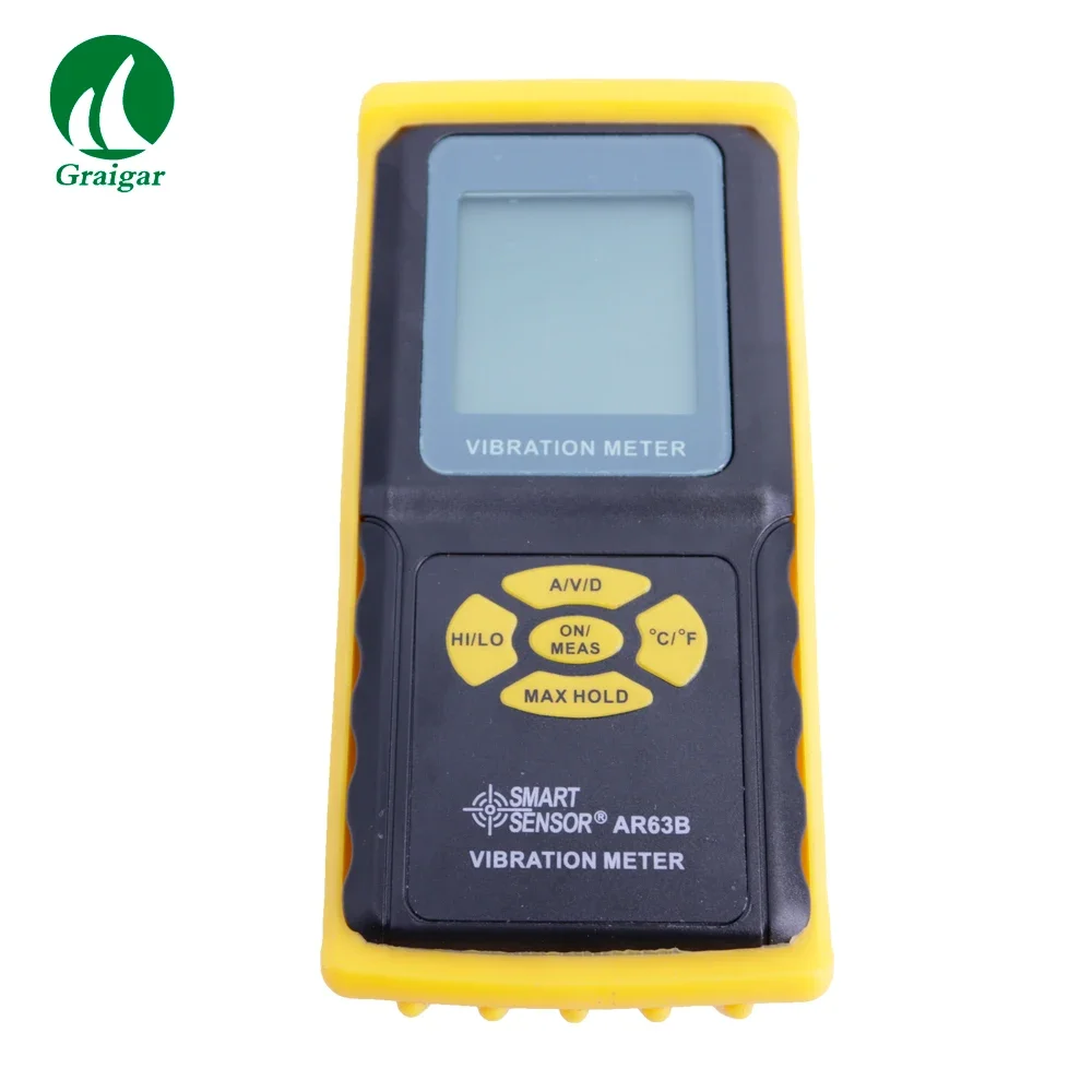 Smart Sensor AR63B Digital Precision Vibration Meter Vibration Analyzer Velocity Range 0.1~199.9M/s