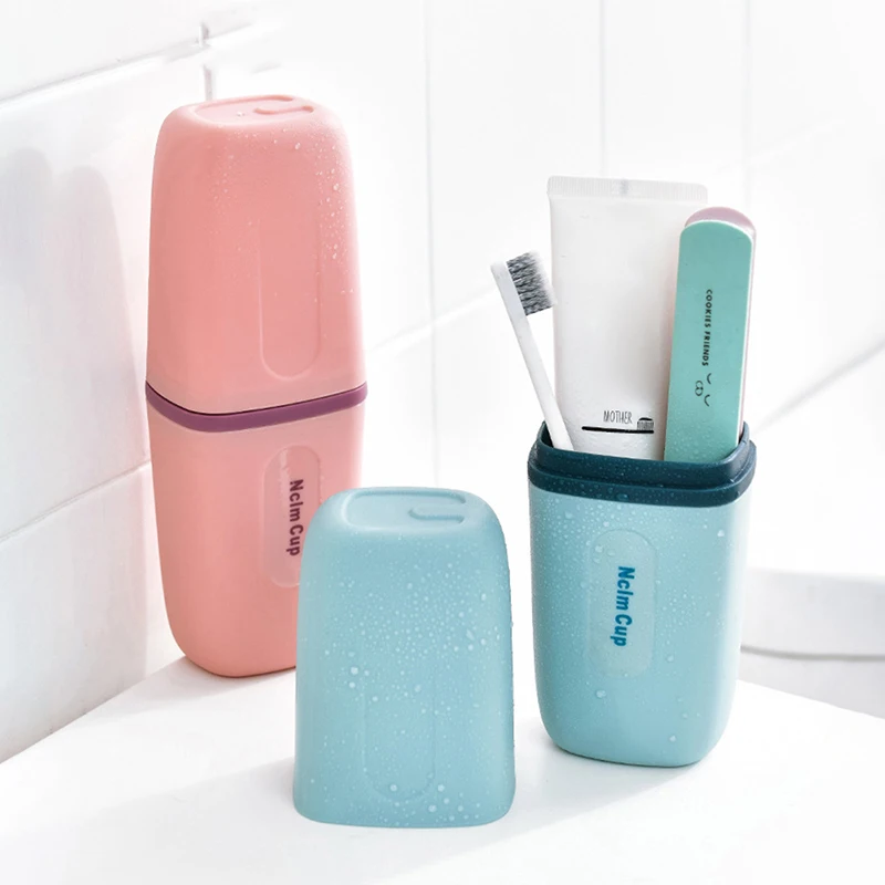 Portable Toothbrush Toothpaste Holder Case Cup Box Outdoor Travel Camping Shaving Brush Organizer Stand Bathroom Accessories