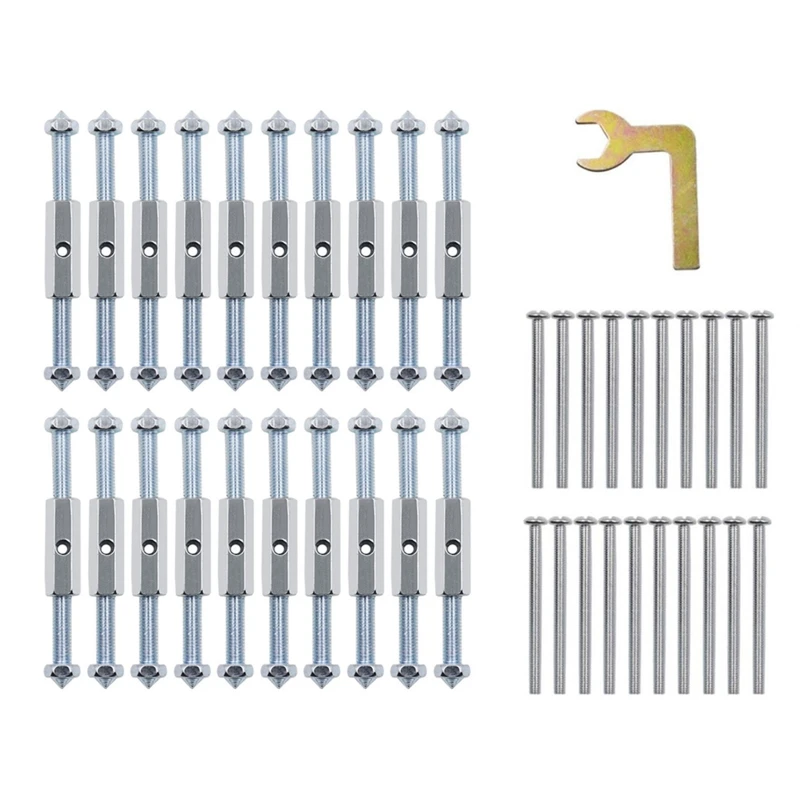 20 Pairs 86 Type Wall Cassette Lower for Case Damage Repair Tools Adjustable Length Bracket Rod Lever Insulation Metal