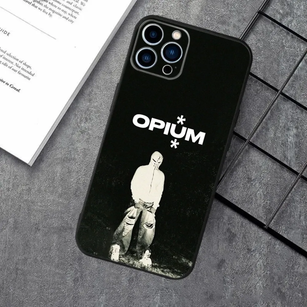 O-Opium Rap Playboi Carti  Phone Case For Apple iPhone 15,14,13,12,11,XS,XR,X,8,7,Pro,Max,Plus,mini Silicone Black Cover