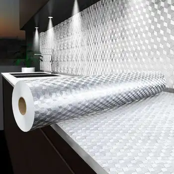 Adesivo per la prevenzione dell'inquinamento da olio adesivo in marmo la carta da parati per Desktop della stufa da cucina carta impermeabile per la decorazione della casa Mesa