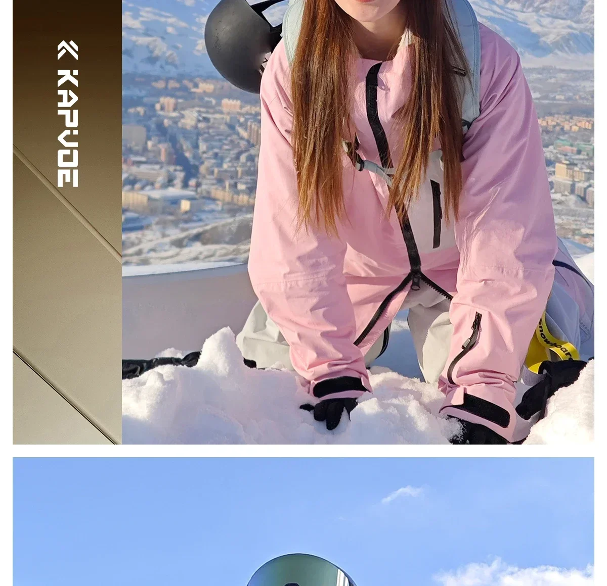 Kapvoe Neue Flip-Over Magnetische Photochrome UV400 Schneebrille Ski Herren Schneemobil Antibeschlag Snowboardbrille Damen Skiausrüstung – Detail 5