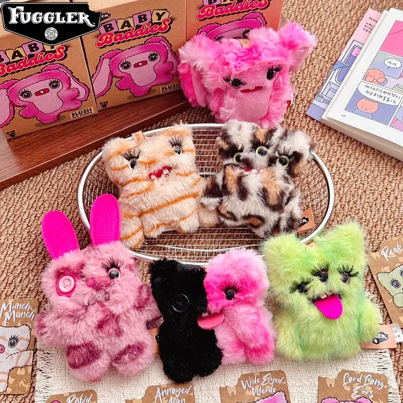 Original Fuggler Schlüsselanhänger Plüschtier Baby Baddies Blind Box 10cm Taschenanhänger Lustiges Trendiges Spielzeug Schlüsselanhänger Geburtstagsgeschenk
