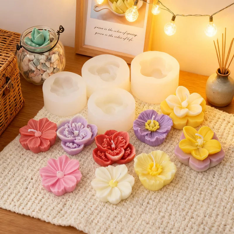 3D Pfingstrose Silikon Seife Form Simulation Blume Duftkerze DIY Nelken Gänseblümchen Narzisse Aroma Gips Harz Form Hause Geschenke