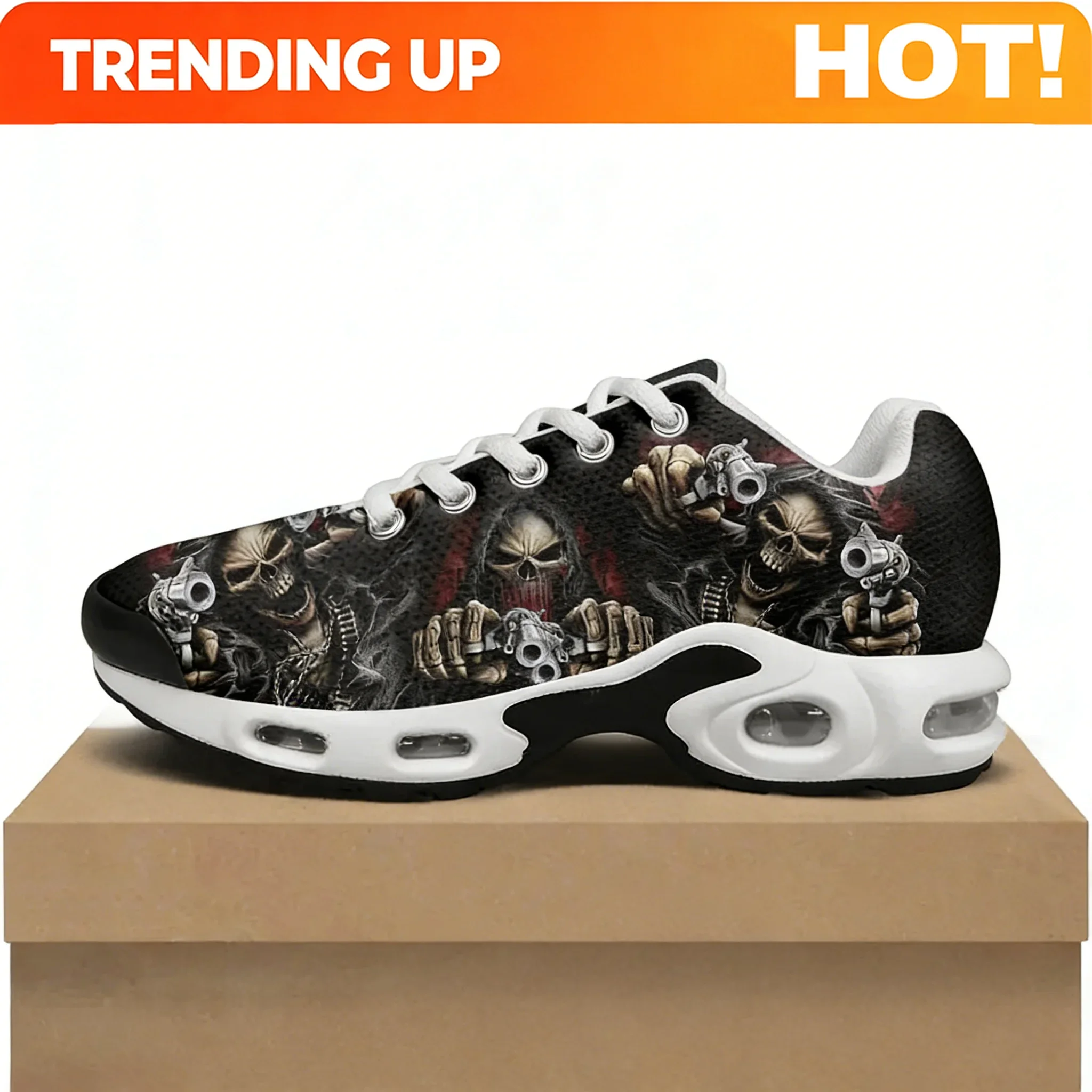Crazy Skeleton Air Cushion Sneakers Adventure Games Men Women Hiking Running Shoes Mountain Climbing Sports Casual Shoes