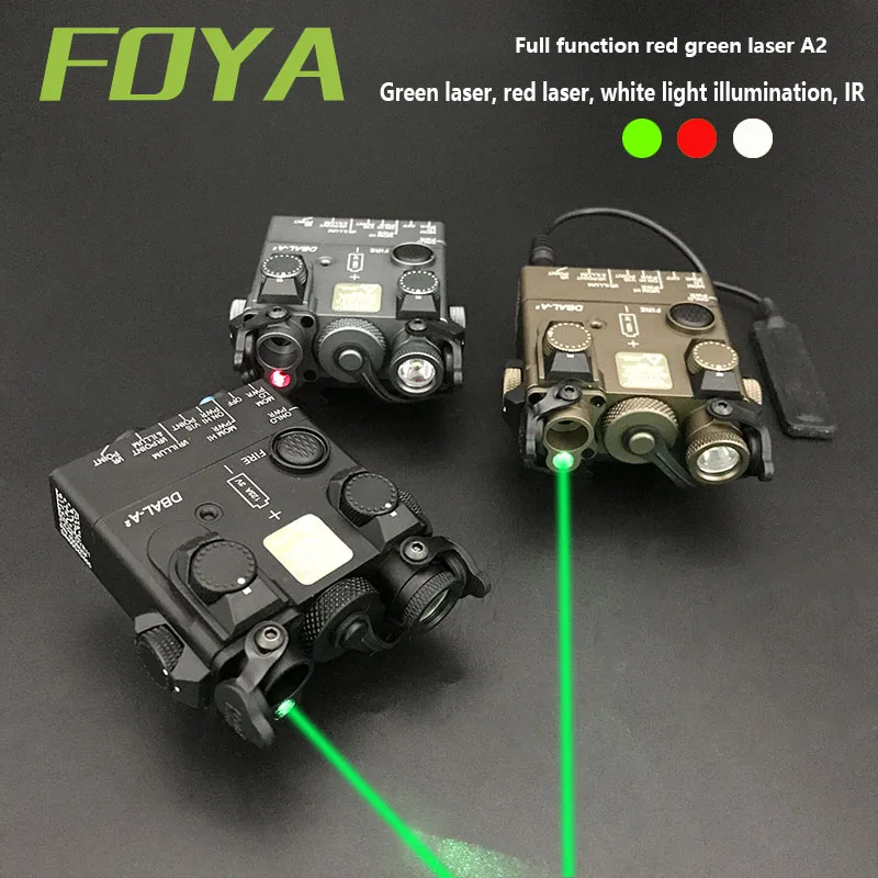 Sotac Full Metal DBAL-A2 Red/ Green Laser Sight Advance 2 Visible / IR Dual Beam Aiming PEQ-15A Infrared Laser Light Airsoft PEQ