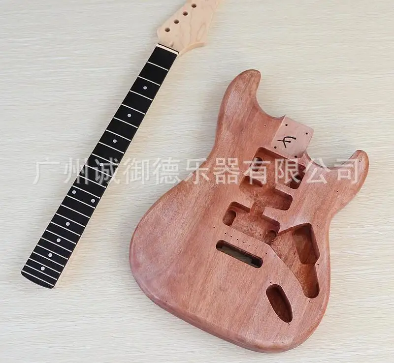 DIY Instrument Assembly Kit Semi-Finished Modified Guitar Barrel Maple Handle plus Accessories for Music Lovers