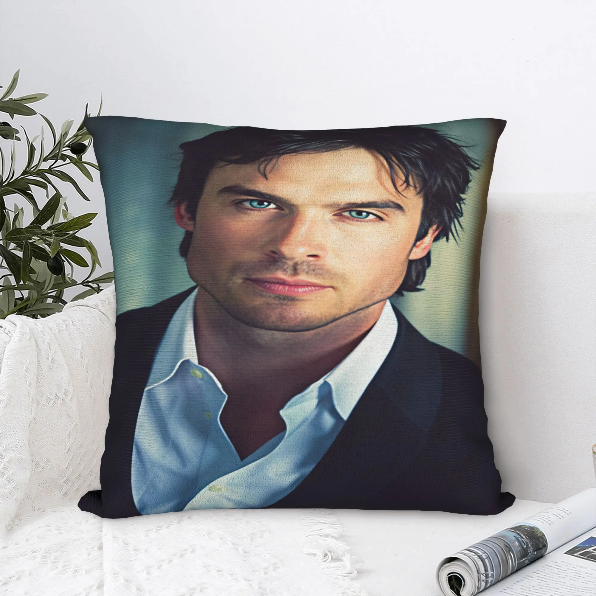 Vampire Diaries Damon Klaus  Pillow Case  Comfy Pillow Cover For Wedding Party Home Decor Retro Trendy Cushion Cover