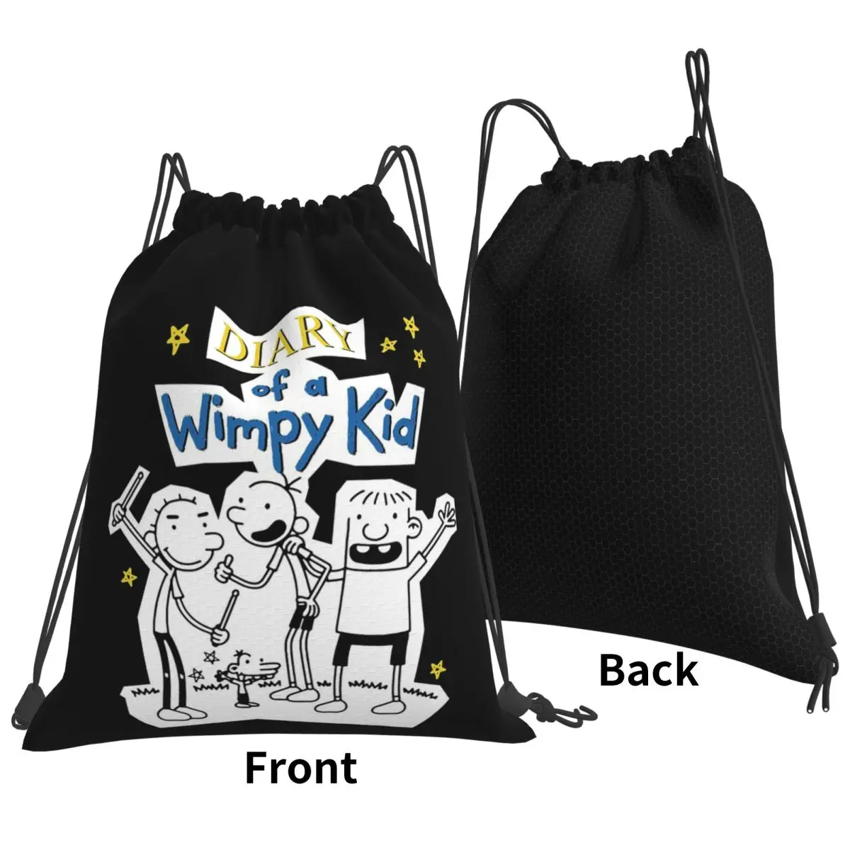 Diary Of A Wimpy Kid Group Backpacks Multi-function Drawstring Bags Sports Bag Book Bags for Man Woman Students
